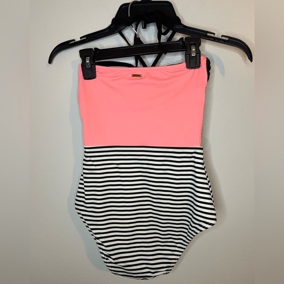 Victoria’s Secret Colorblock Halter One-Piece Swimsuit Size Small - Picture 3 of 7